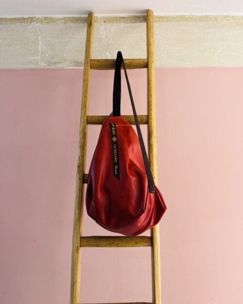 ZAINO POP Pelle Rossa