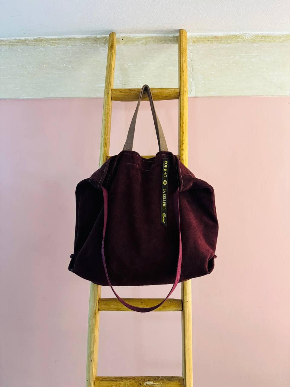POP BAG Camoscio Bordeaux